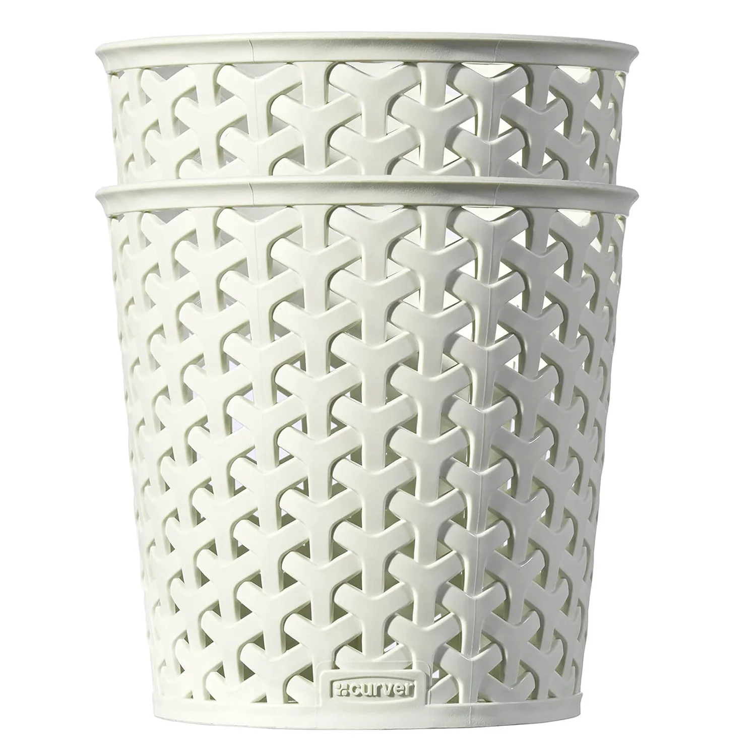 Curver My Style Large Round Plastic Storage Organiser - Vintage White - 1.6L - Image 4