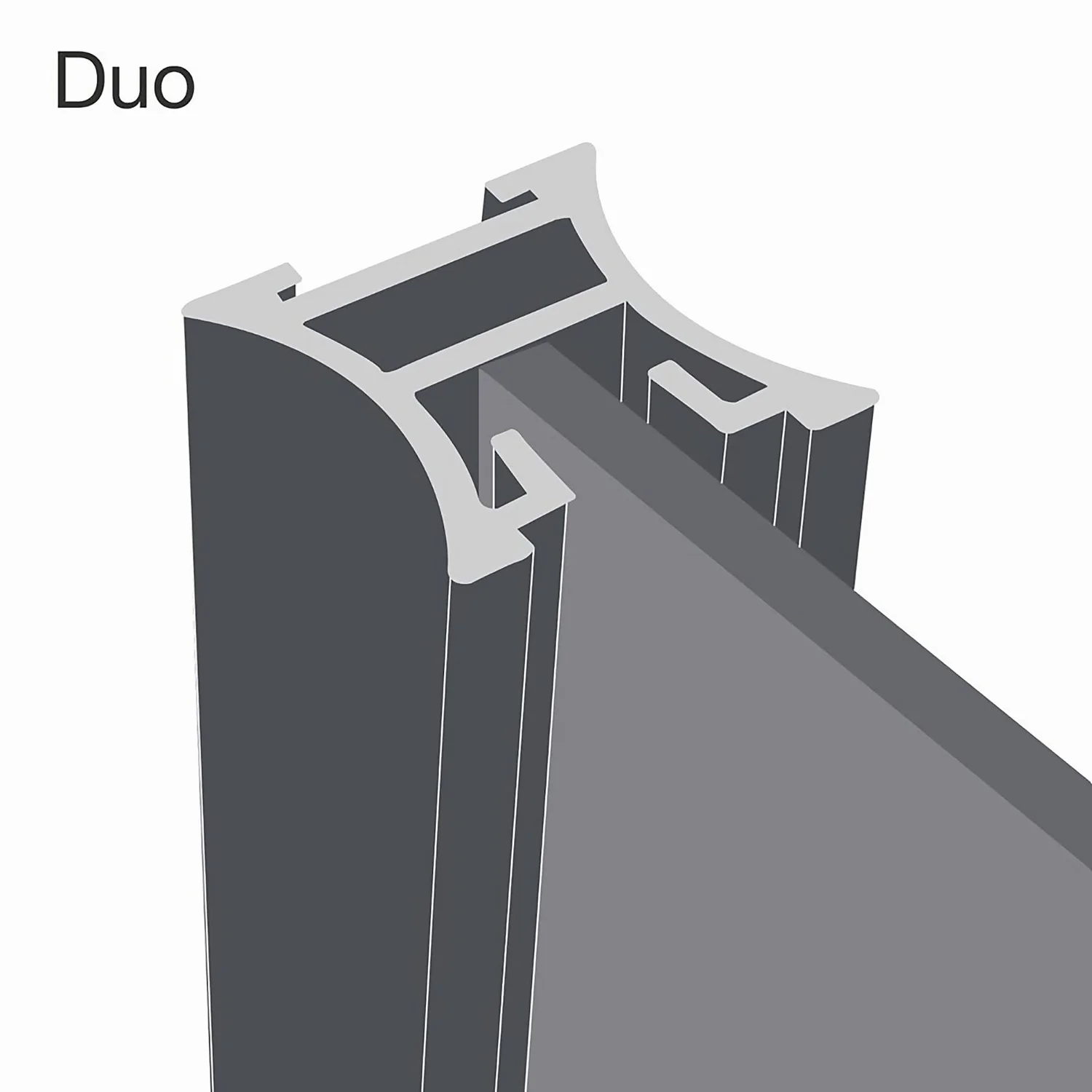 Duo Sliding Wardrobe Door Cappuccino Glass With Aluminium Frame (W)914mm - Image 4