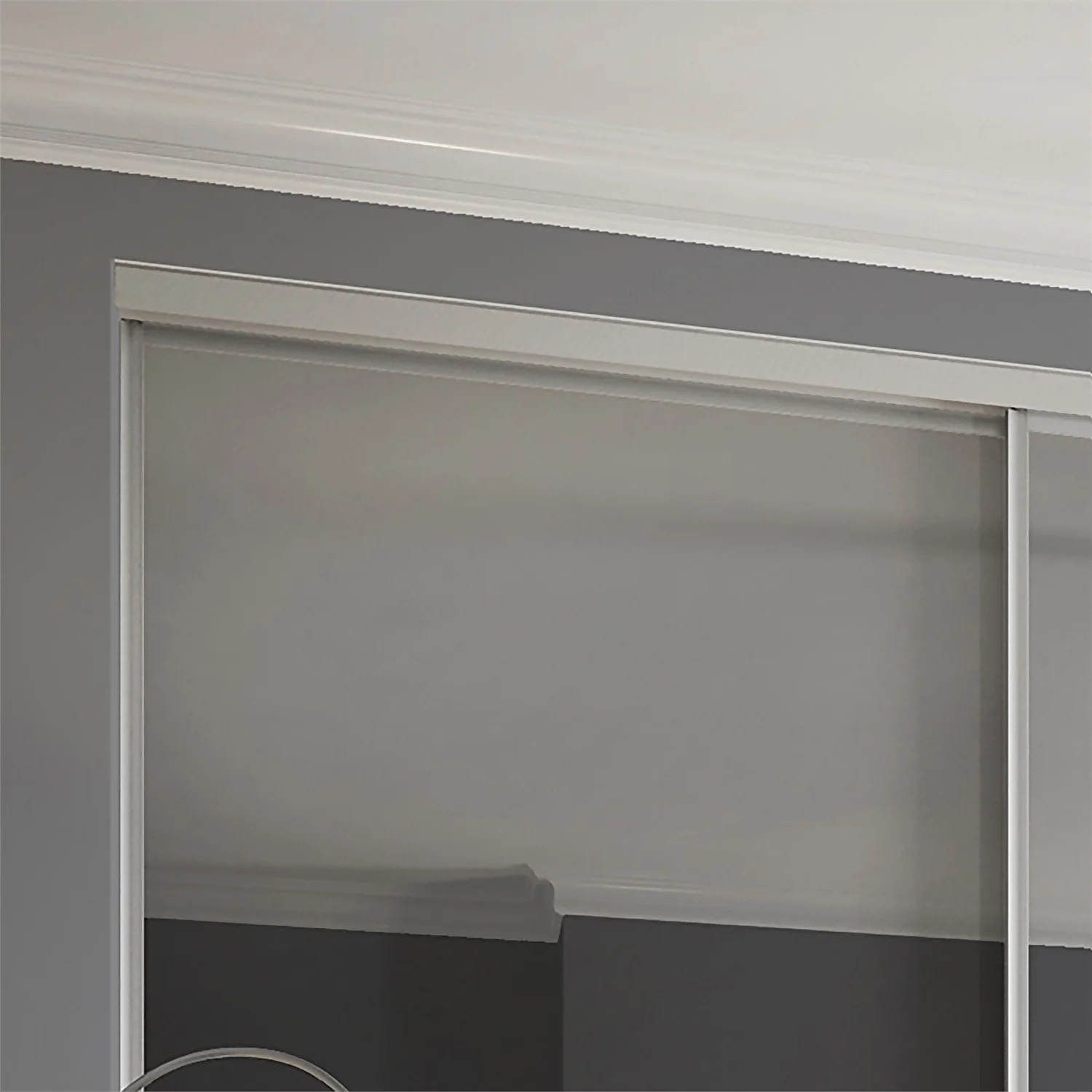 Duo Sliding Wardrobe Door Mirror With Aluminium Frame (W)914mm - Image 3