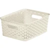 Curver My Style Medium Rectangular Plastic Storage Basket - Vintage White - 13L