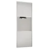 Linear Sliding Wardrobe Door 3 Panel White / Mirror With White Frame (W)762mm