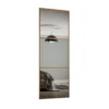 Linear Sliding Wardrobe Door 3 Panel Mirror With Oak Frame (W)914mm