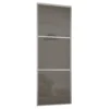 Linear Sliding Wardrobe Door 3 Panel Cappuccino Glass With Silver Frame (W)914mm