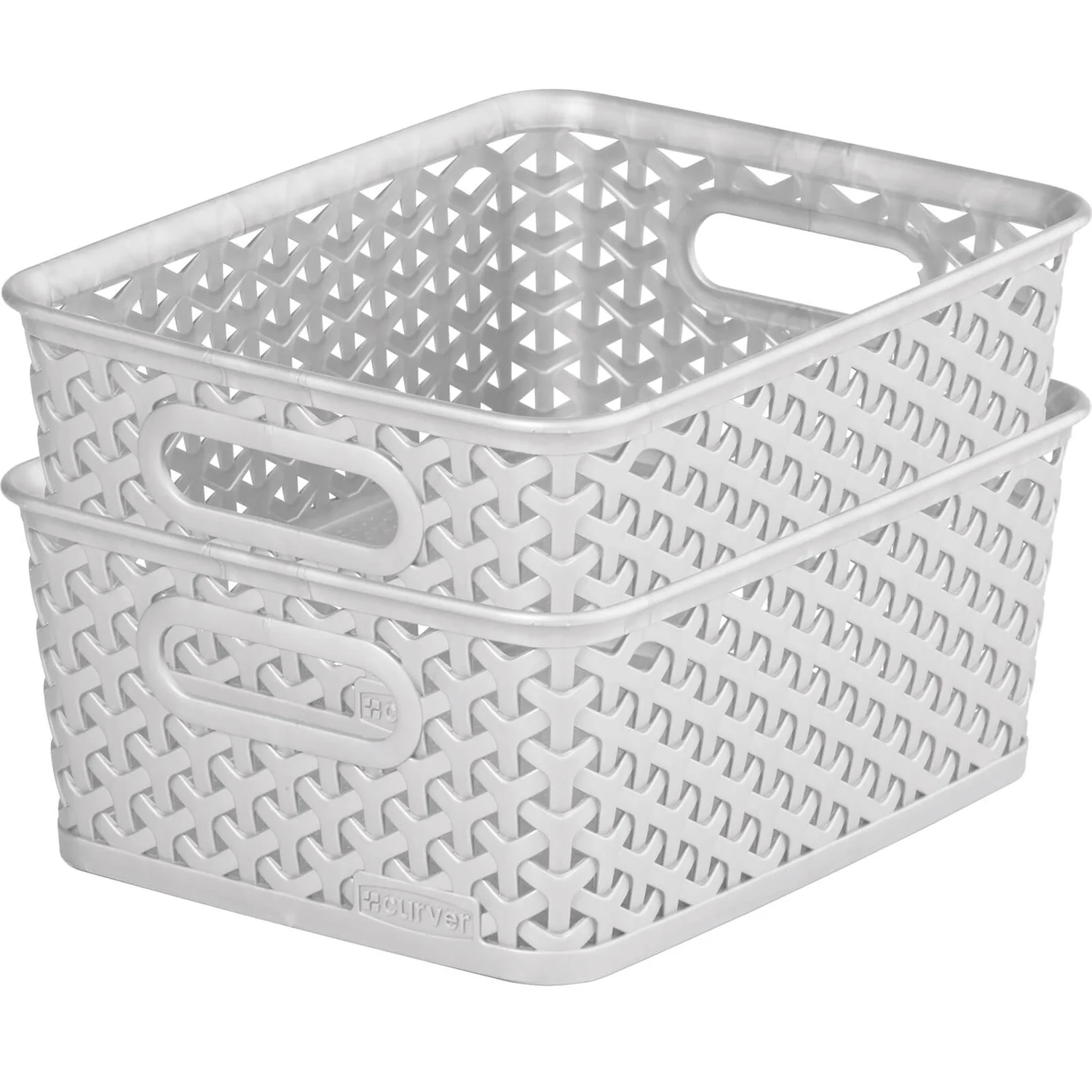 Curver My Style Small Rectangular Plastic Storage Basket - Grey - 4L - Image 4