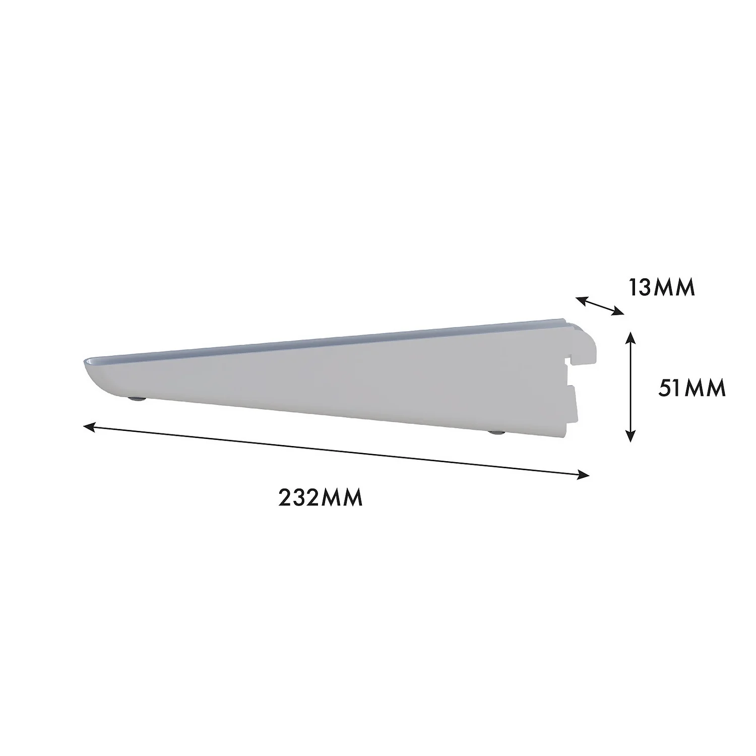 None Double Slot Bracket - White -220mm - Image 4
