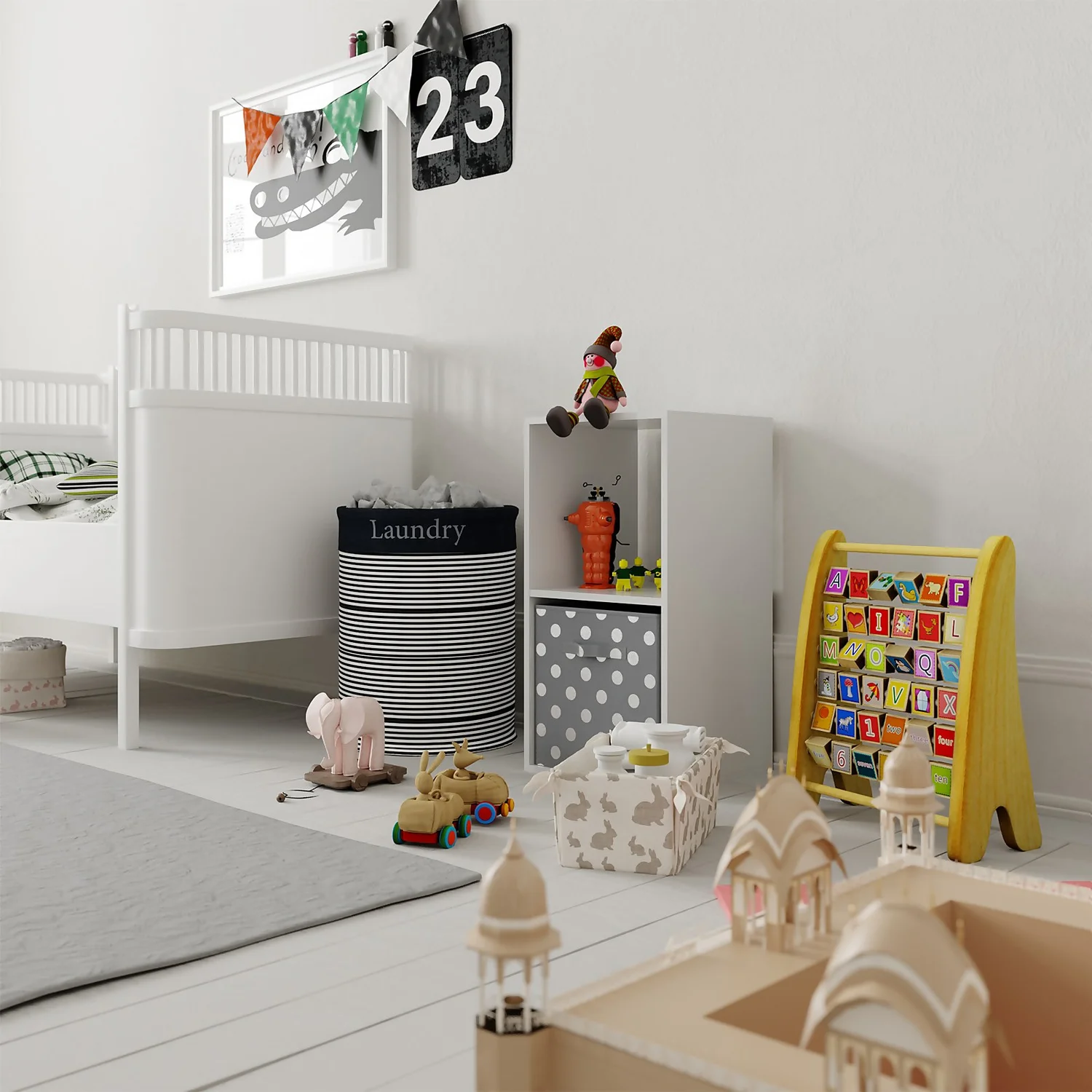 Compact Cube 2x1 Storage Unit - White - Image 2