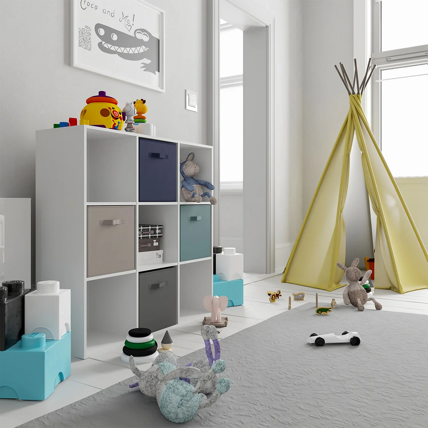 Compact Cube 3x3 Storage Unit - White - Image 2