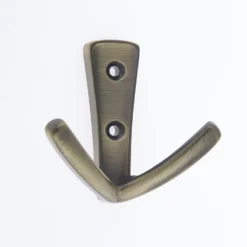 Modern Twin Hook - Antique Brass