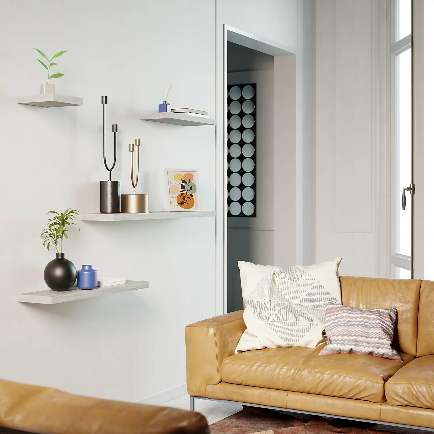 Floating Shelf - Grey Oak - 1200 X 240 X 38mm - Image 3