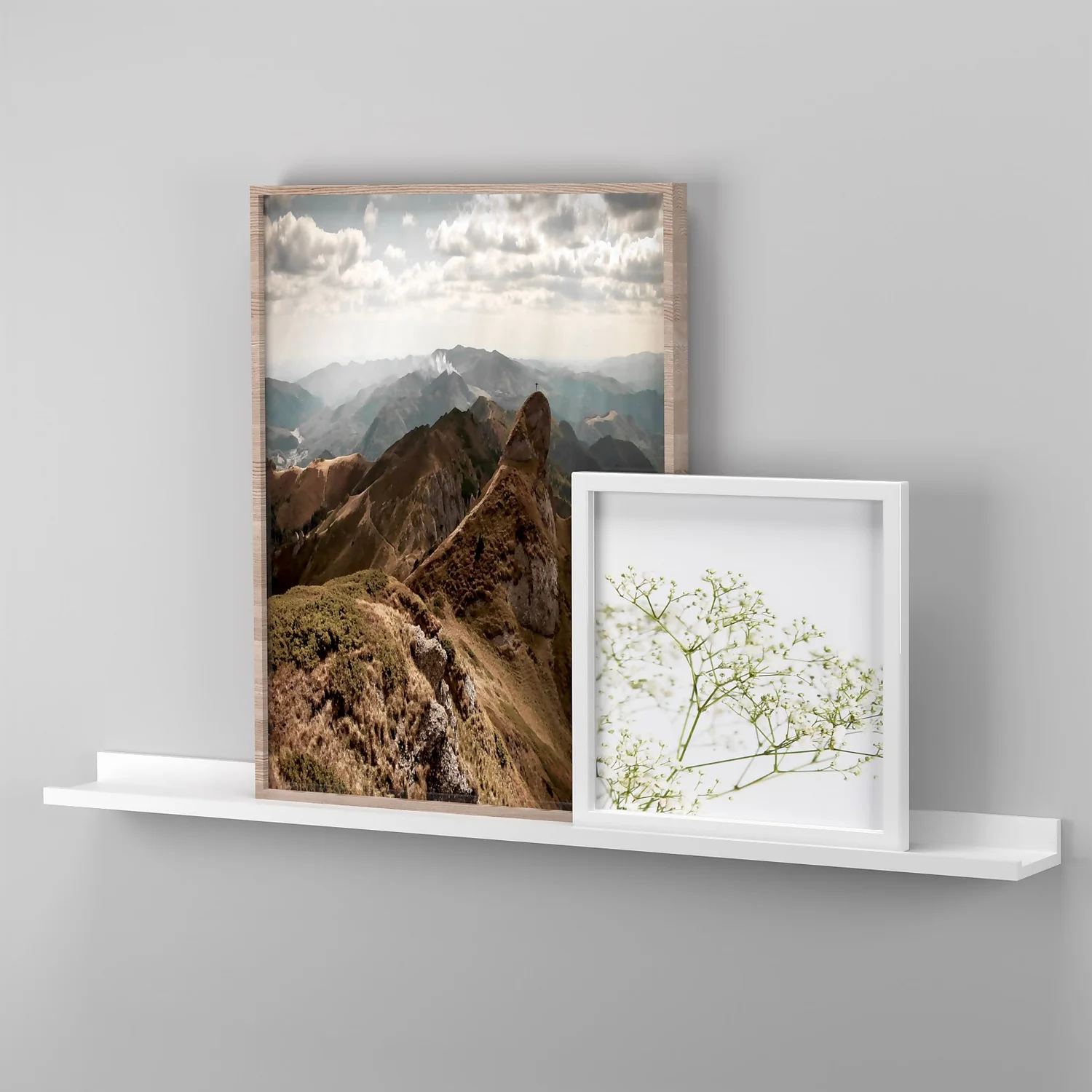 Flexi Storage Decorative Shelving Photo Shelf - White Matt - 900x35x100mm - Image 3