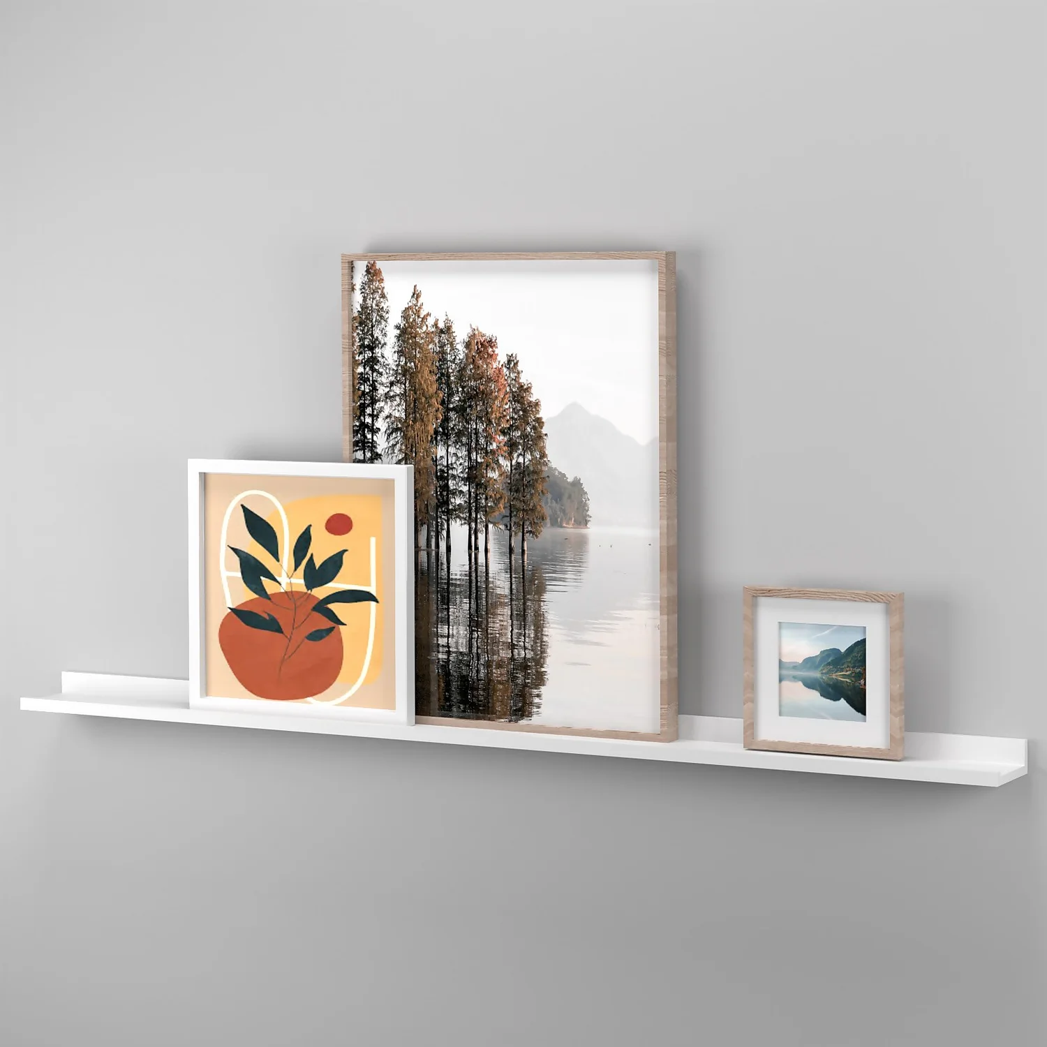 Flexi Storage Decorative Shelving Photo Shelf - White Matt - 1200x35x100mm - Image 3