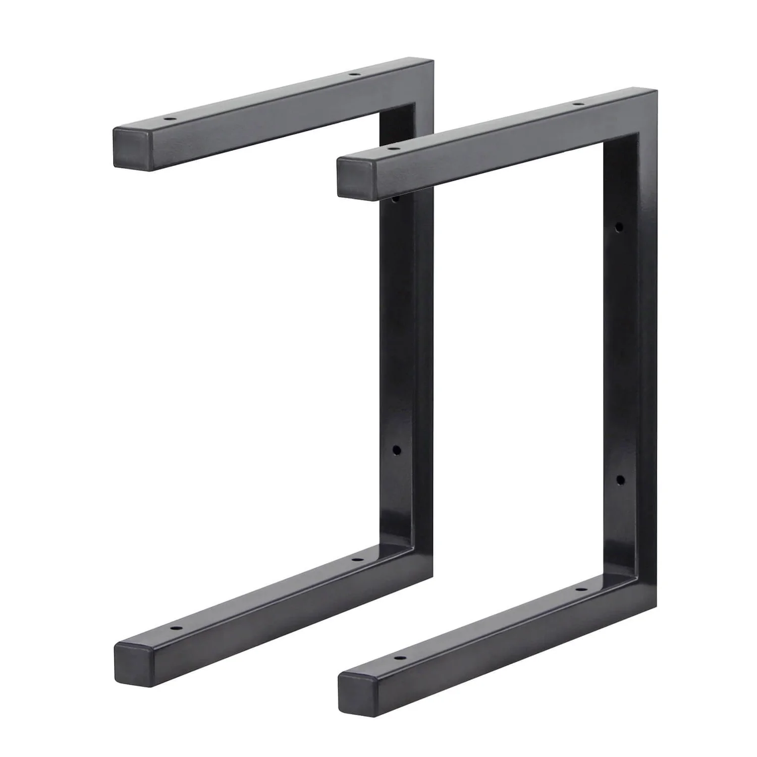None Double U Shelf Bracket - Black - 330x300mm