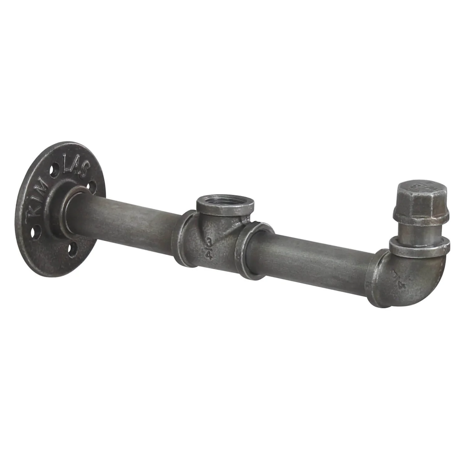 None Industrial Screw Top Pipe Bracket Gun Metal