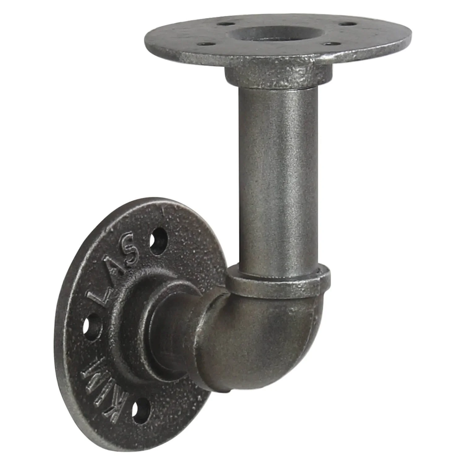 None Industrial Curved Pipe Bracket Gun Metal - Image 2