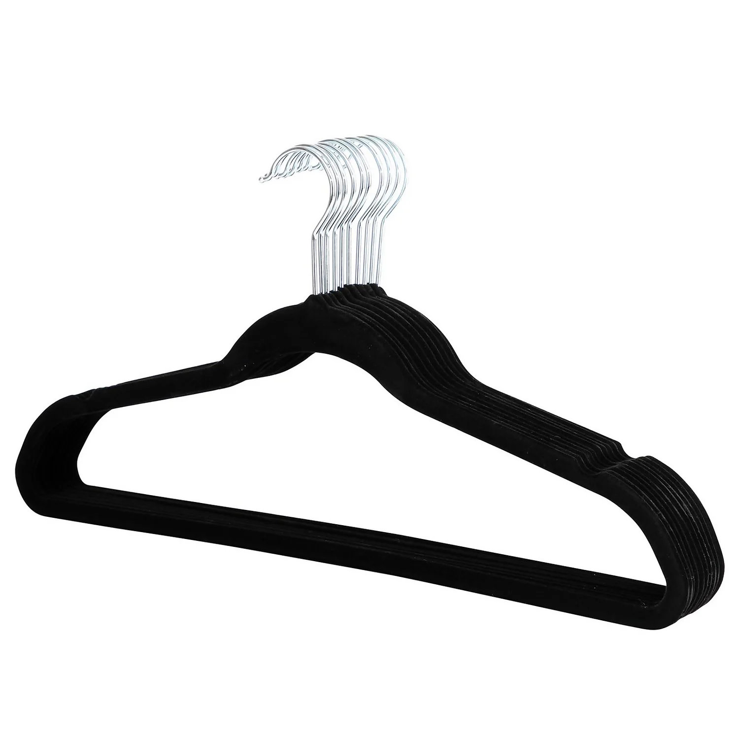Black Velvet Clothes Hangers - 10 Pack - Image 2
