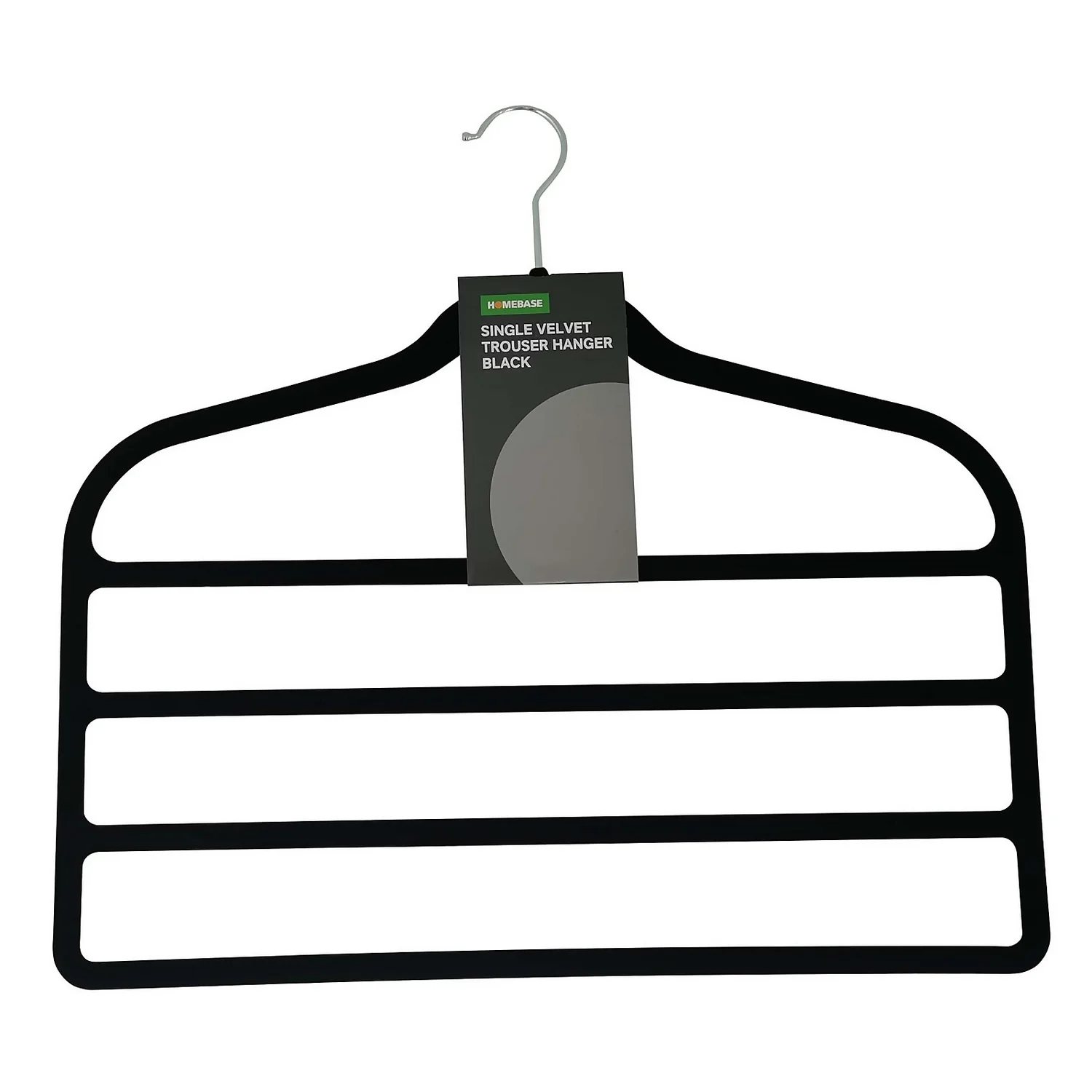 Single Black Velvet Trouser Hanger