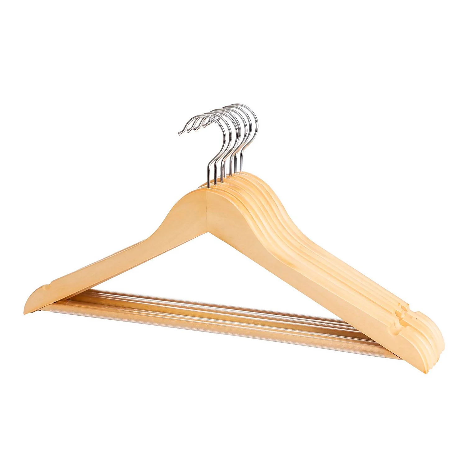 Wooden Clothes Hangers - 8 Pack - Image 2