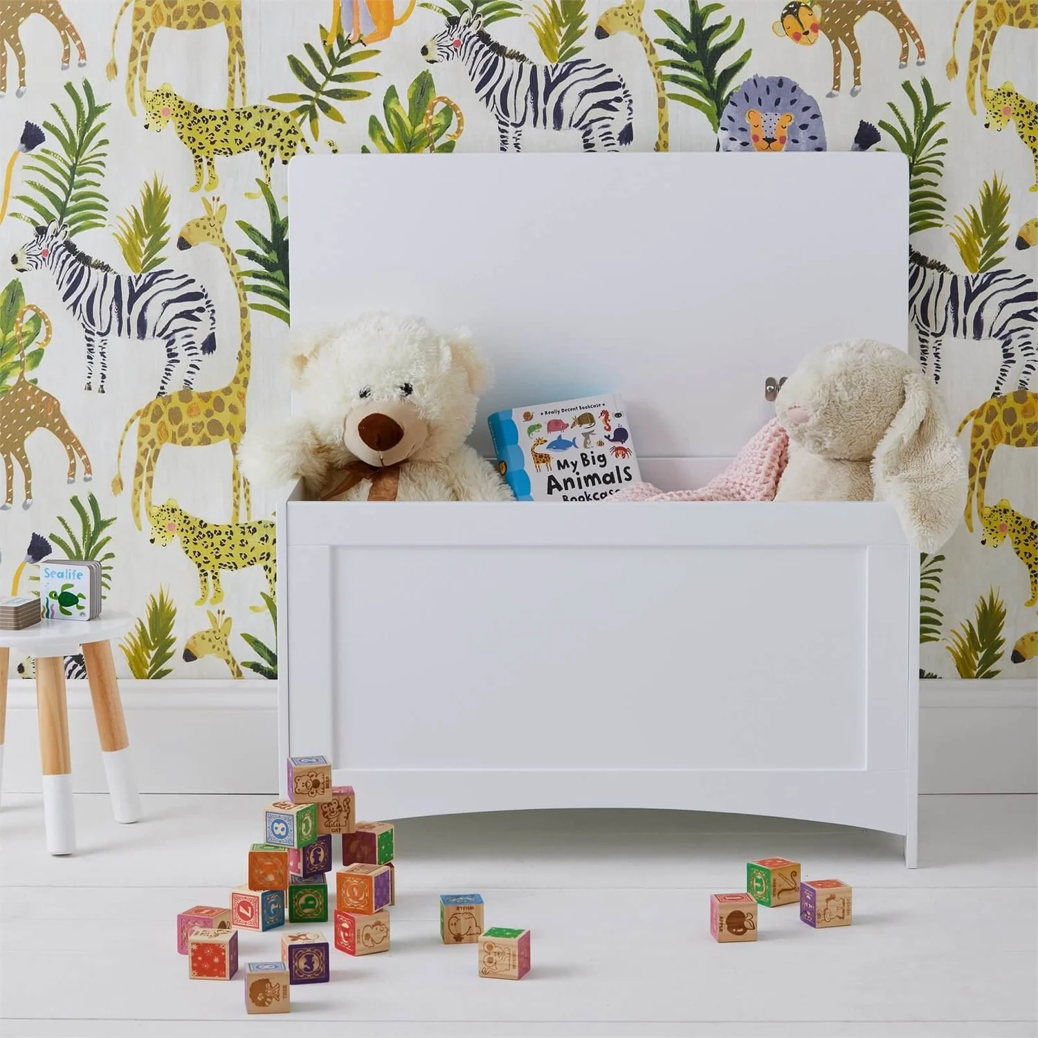 Kids Toy Box - White - 780 X 390 X 450mm - Image 2