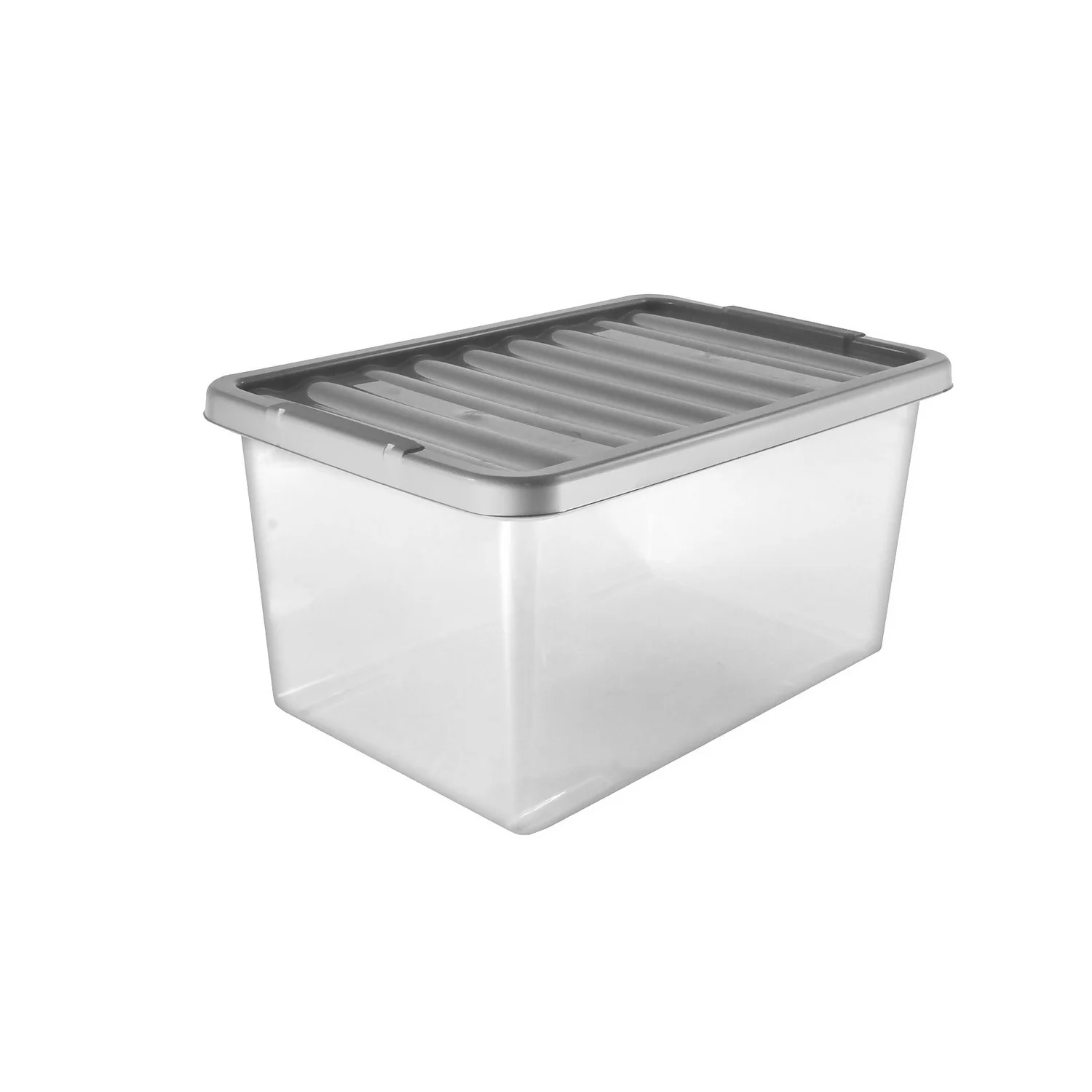 17L Storage Box With Clear Base And Grey Lid - Image 2