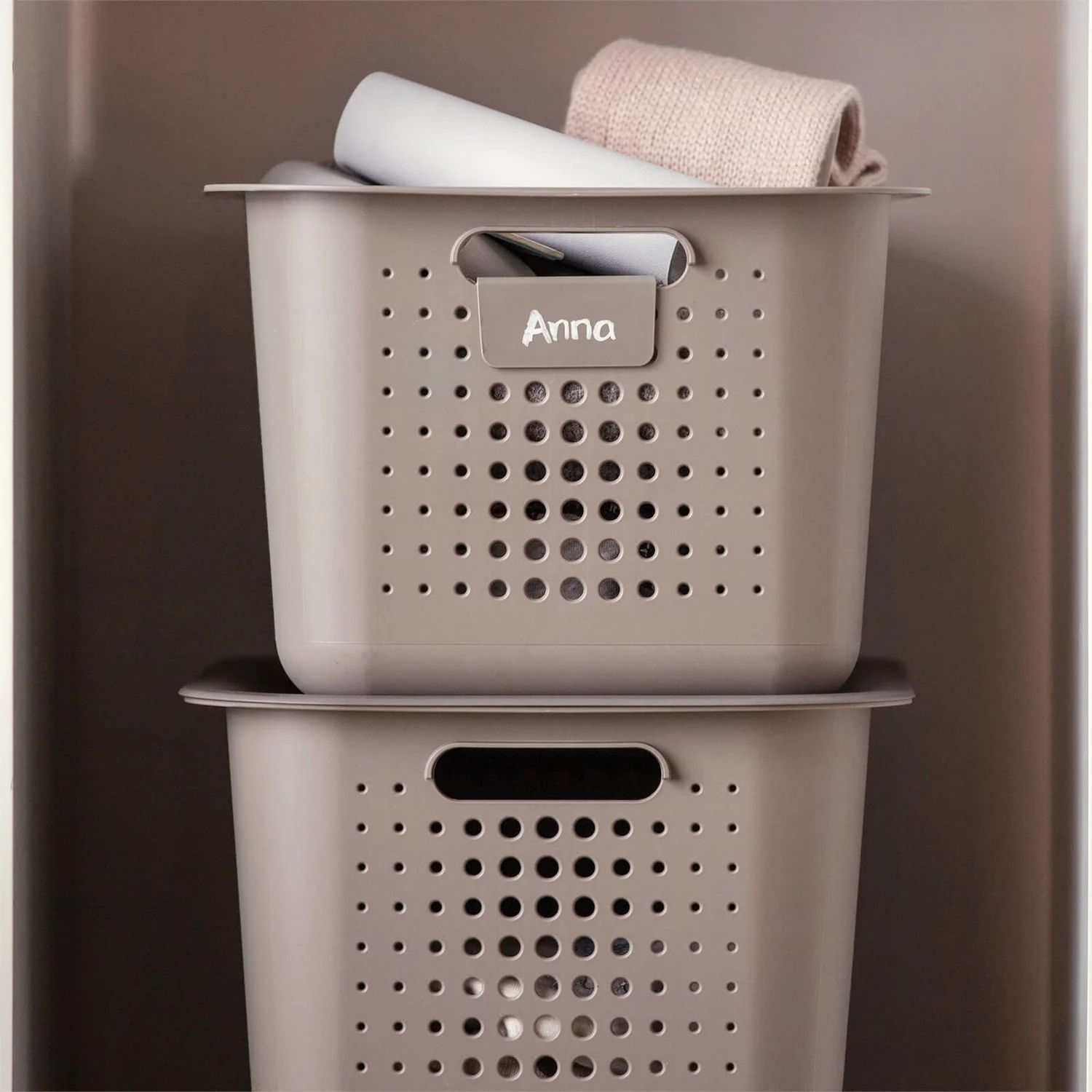 Smartstore 13L Wardrobe Basket - Taupe - Image 3