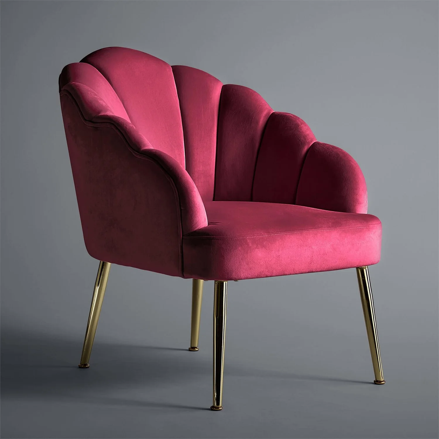 Sophia Scallop Occasional Chair - Cerise - Image 3