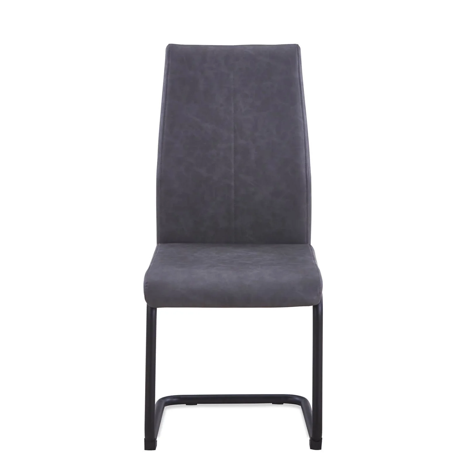 Skelby Cantilever Dining Chairs - Set Of 2 - Grey - Image 4