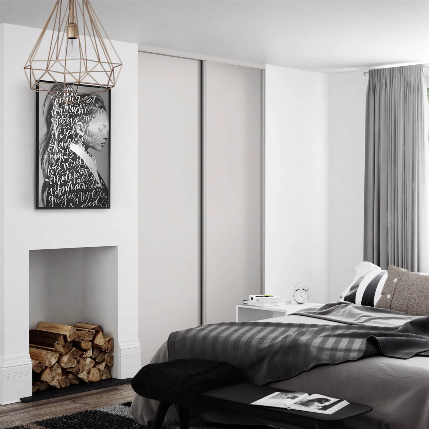 Classic 2 Door Sliding Wardrobe Kit Cashmere Panel (W)1793 X (H)2260mm - Image 2