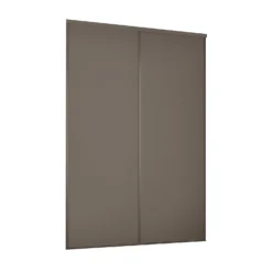 Classic 2 Door Sliding Wardrobe Kit Stone Grey Panel (W)1185 X (H)2260mm