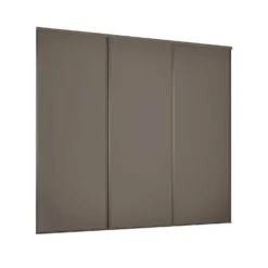 Classic 3 Door Sliding Wardrobe Kit Stone Grey Panel (W)2672 X (H)2260mm