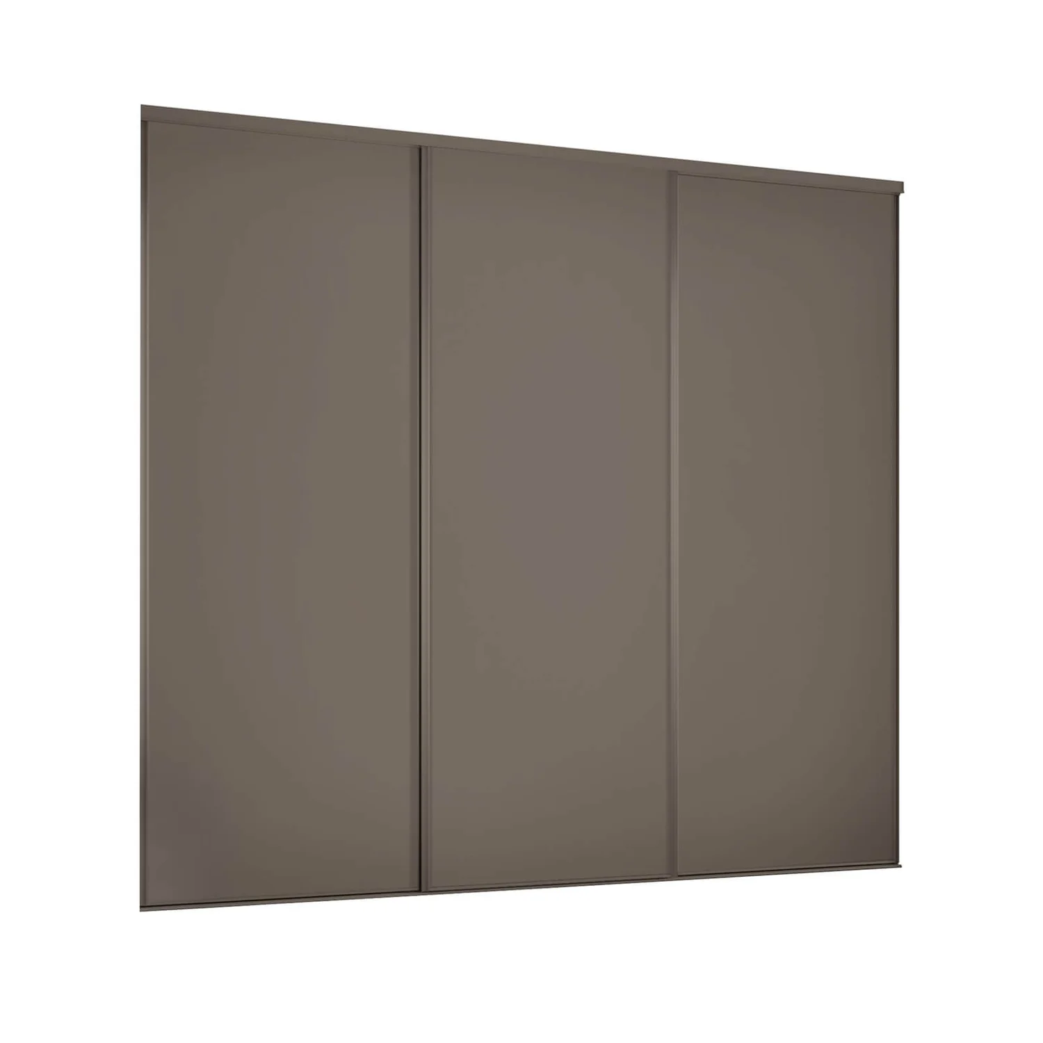 Classic 3 Door Sliding Wardrobe Kit Stone Grey Panel (W)2672 X (H)2260mm