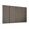 Classic 4 Door Sliding Wardrobe Kit Stone Grey Panel (W)2978 X (H)2260mm