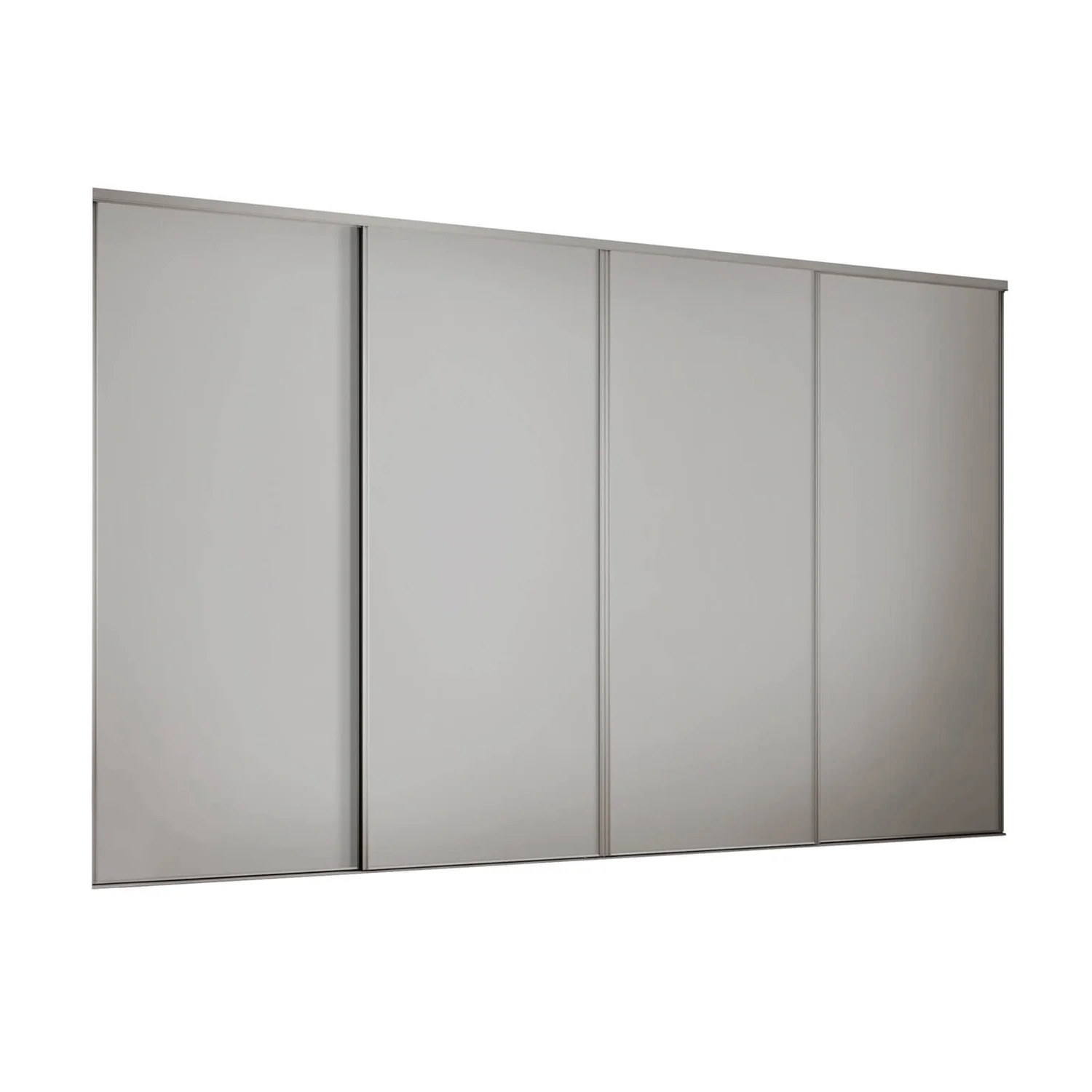 Classic 4 Door Sliding Wardrobe Kit Dove Grey Panel (W)2370 X (H)2260mm