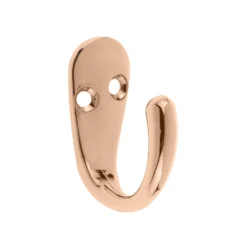 Basic Single Robe Hook - Polished Copper