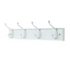 None Hat And Coat Hook Rail - White