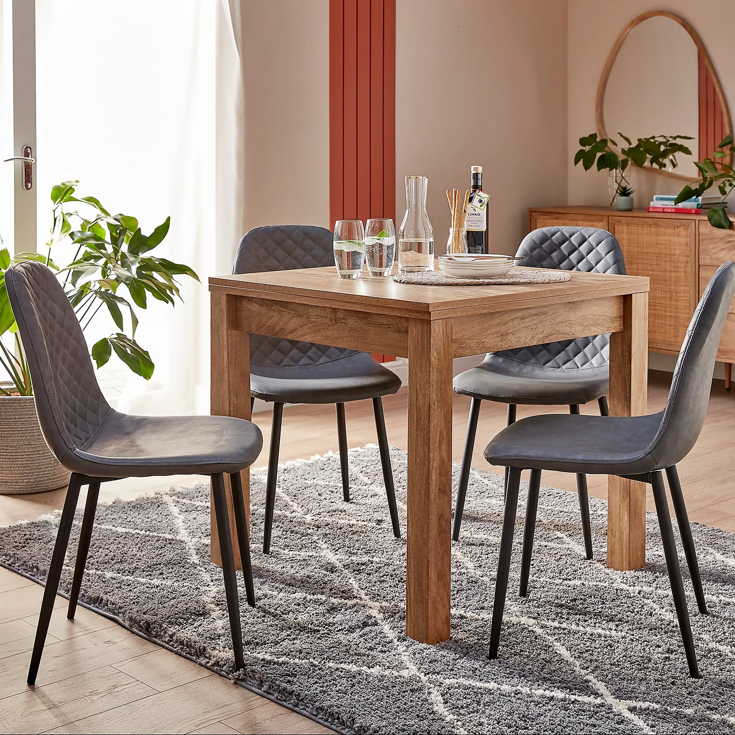 Kubu 4-6 Seater Extending Dining Table - Image 2