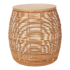 Rey Rattan Storage Side Table