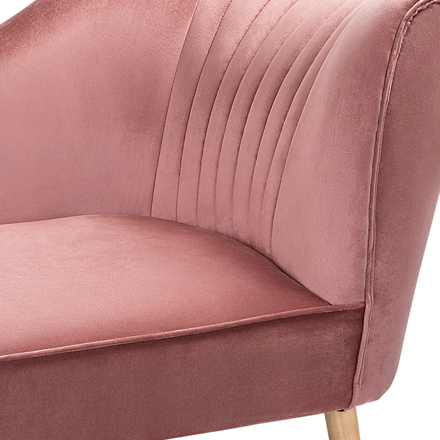 Lara Luxury Velvet Chaise Longue - Rose - Image 5