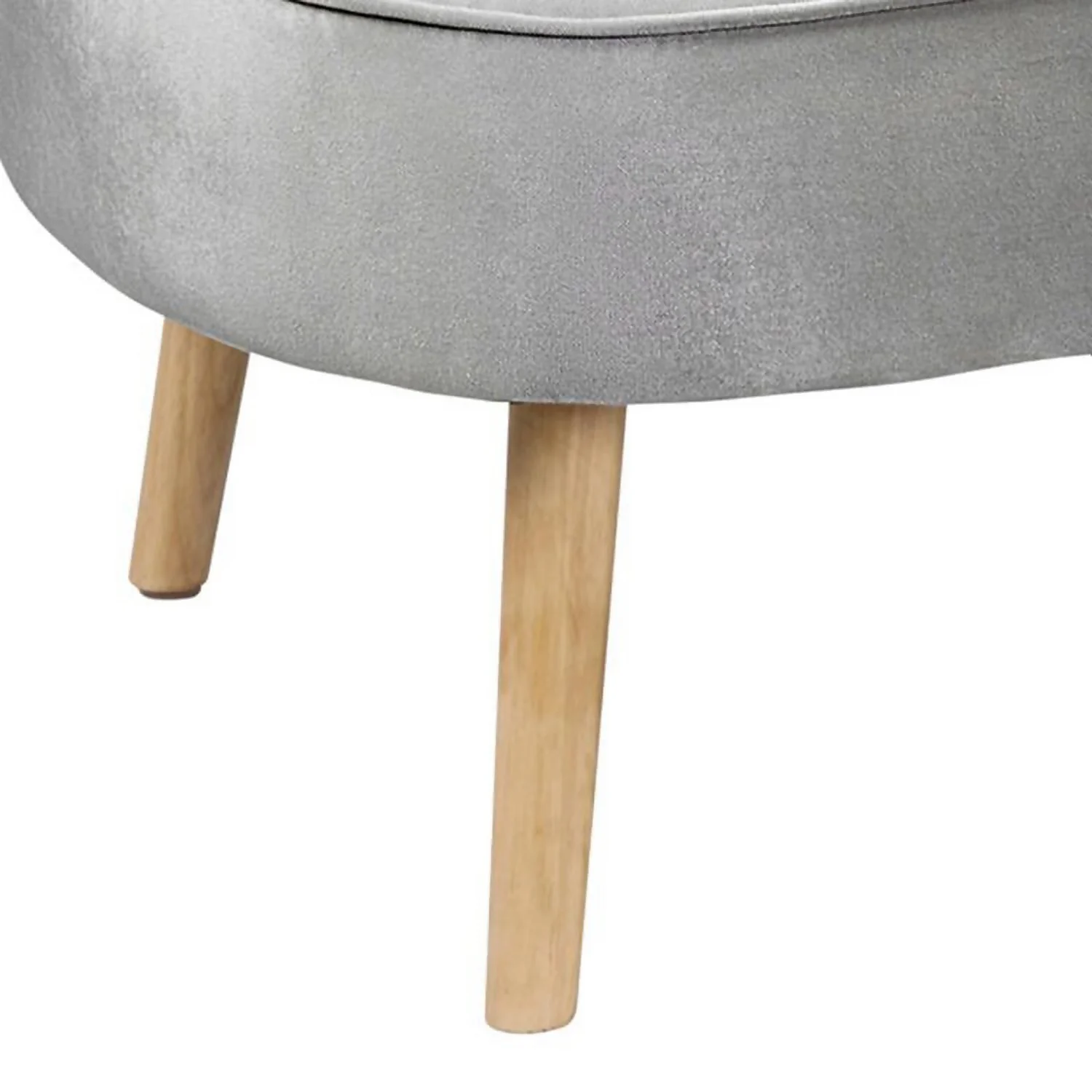 Lara Luxury Velvet Chaise Longue - Silver - Image 6