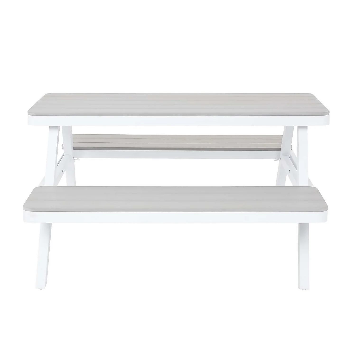 Picnic Bench - White & Grey - Image 9