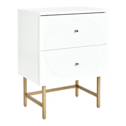 House Beautiful Taylor 2 Drawer Bedside Table - White