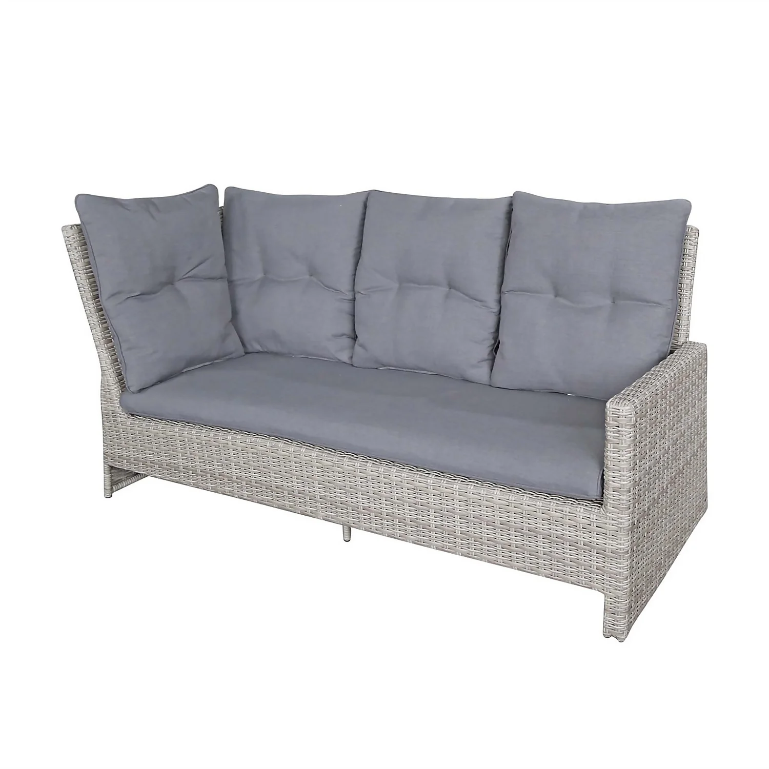 Mortimer Grey Rattan Garden Corner Sofa Set - Image 7