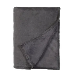 Fleece Throw Charcoal 120x150cm