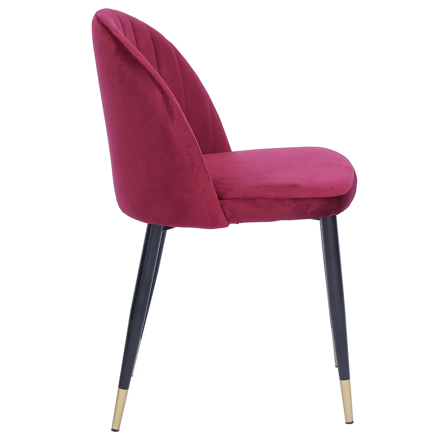 Illona Velvet Dining Chairs - Set Of 2 - Berry - Image 5