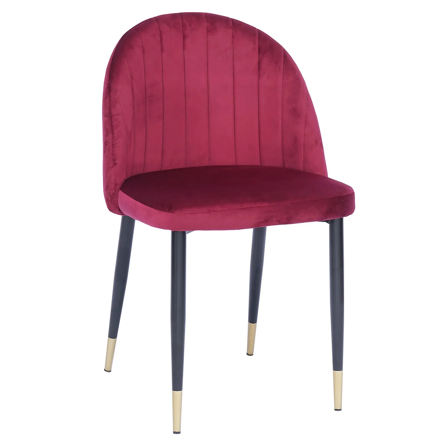 Illona Velvet Dining Chairs - Set Of 2 - Berry - Image 3