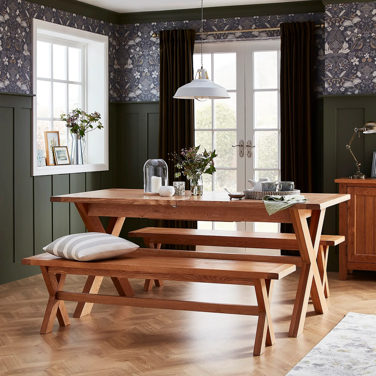 Hocombe Dining Bench - Oak - Image 2