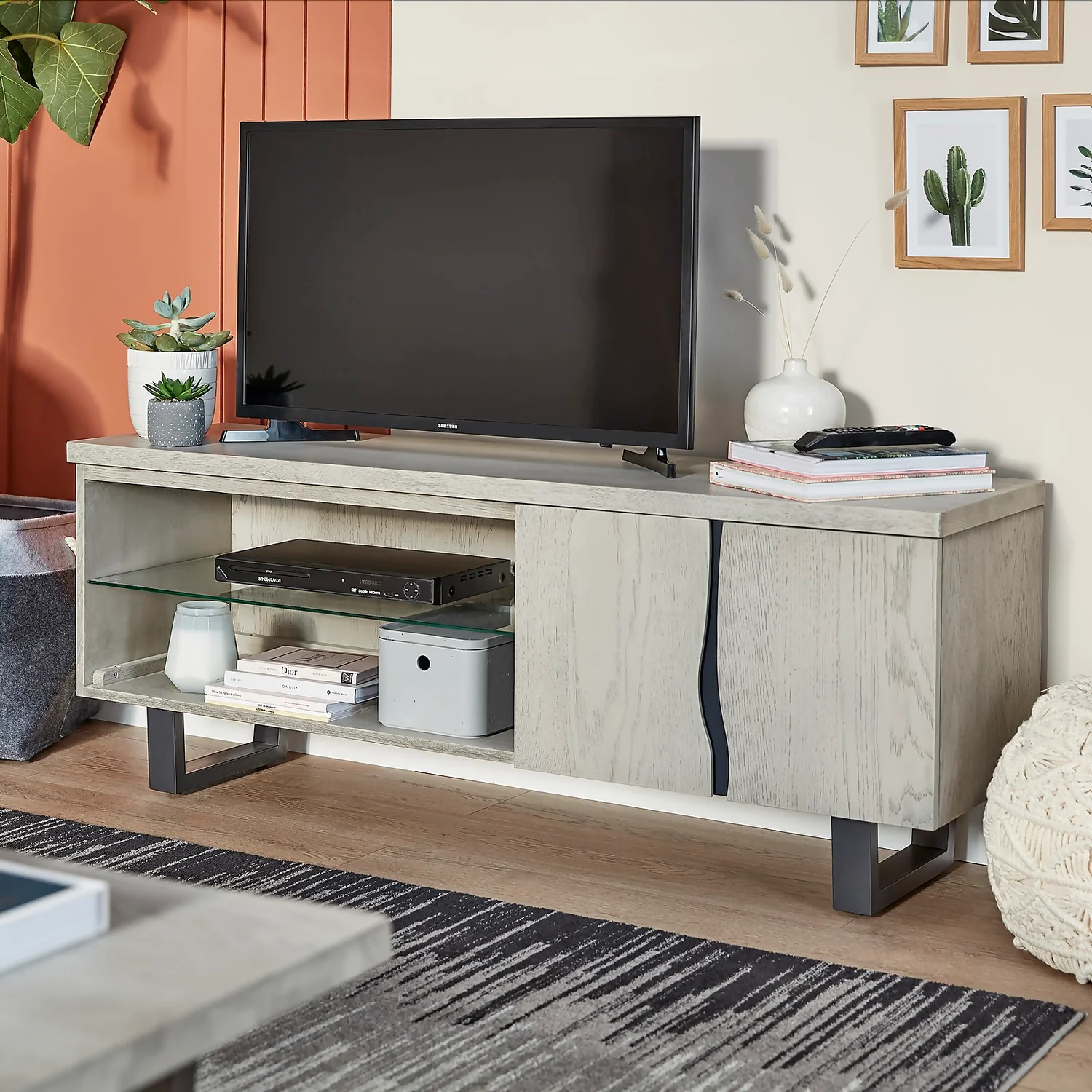Dalston Grey Ash Wide TV Unit - Image 2