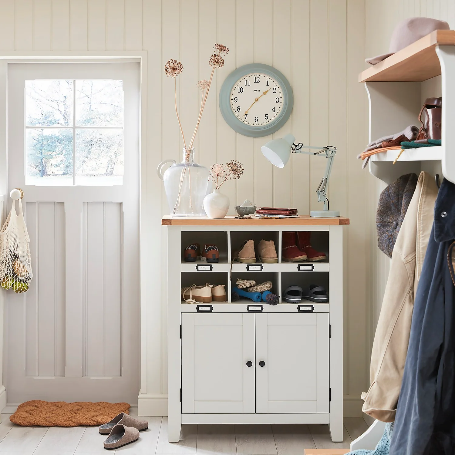 Ashstead Shoe Cupboard - Oak & Ivory - Image 2