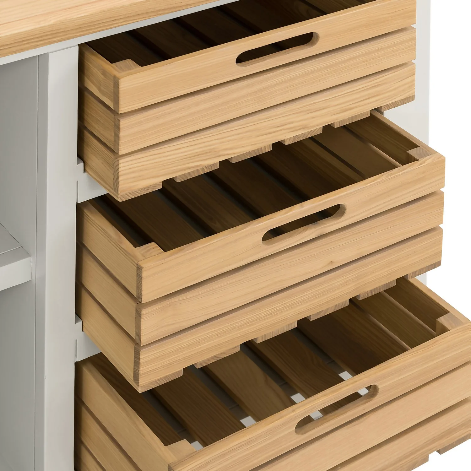 Ashstead Small Sideboard - Oak & Ivory - Image 7