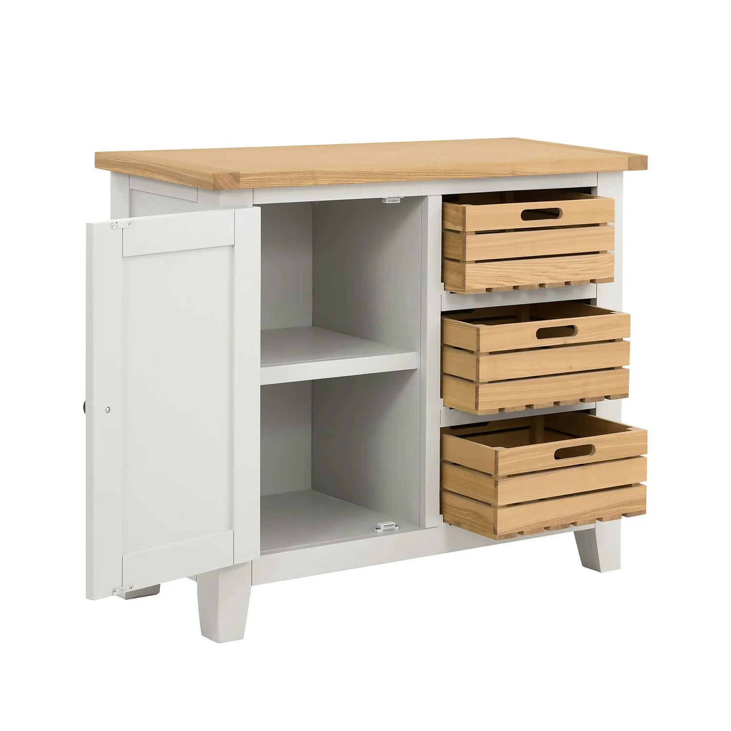 Ashstead Small Sideboard - Oak & Ivory - Image 3