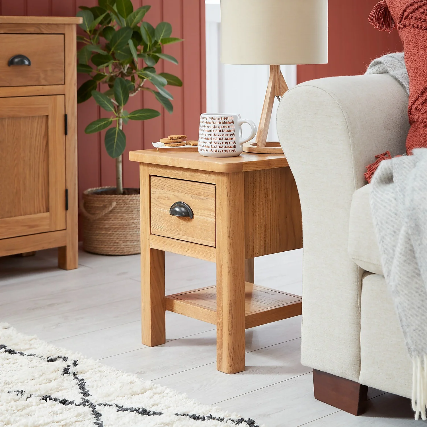 Norbury Side Table - Oak - Image 2